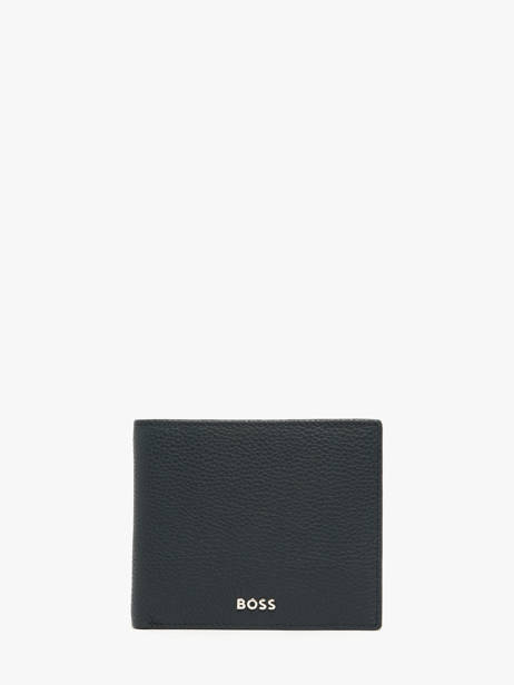 Portefeuille Met Portemonnee Grained Leder Hugo boss Blauw grained HLM416N